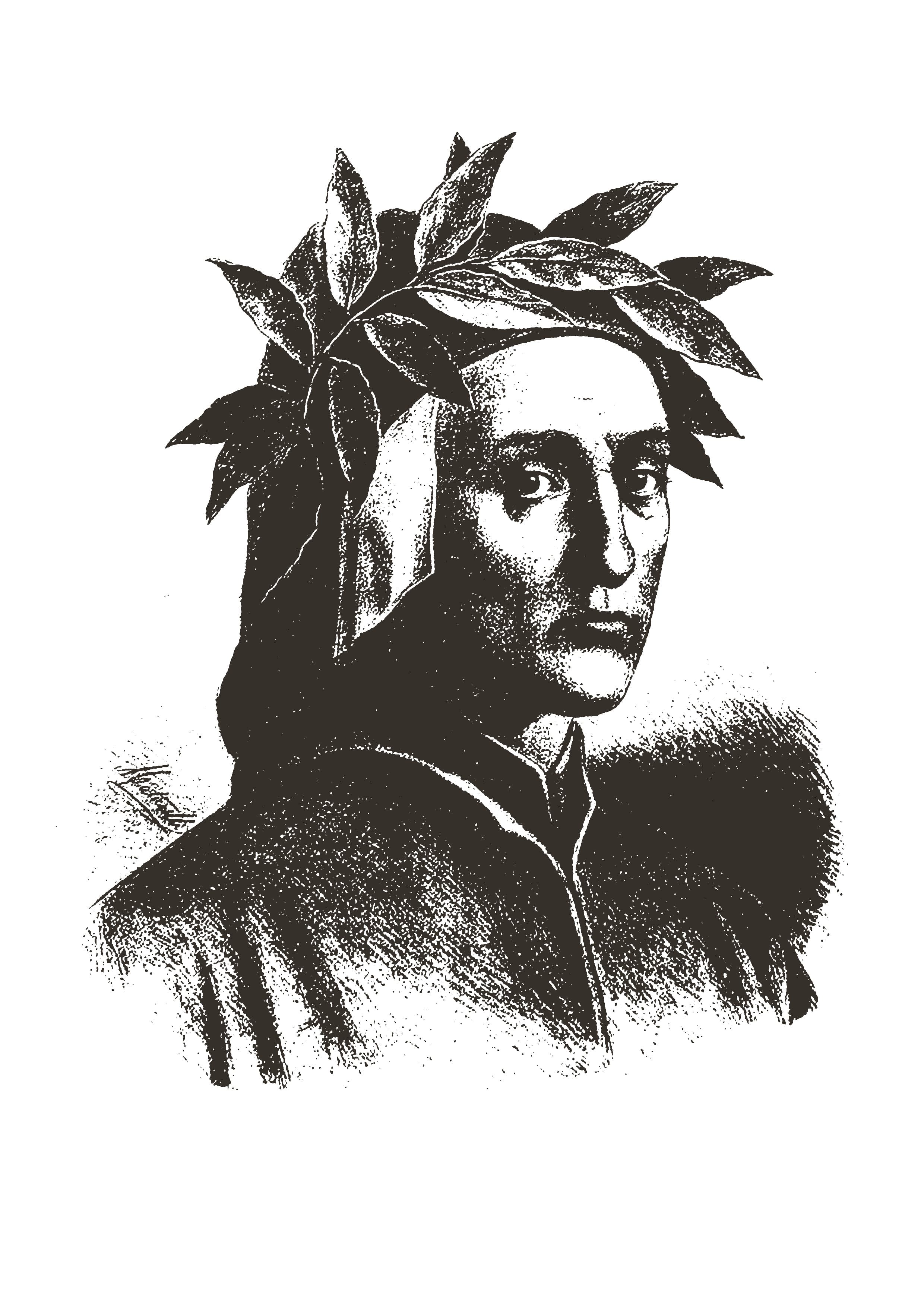 Ritratto di Dante Alighieri con corona d'alloro